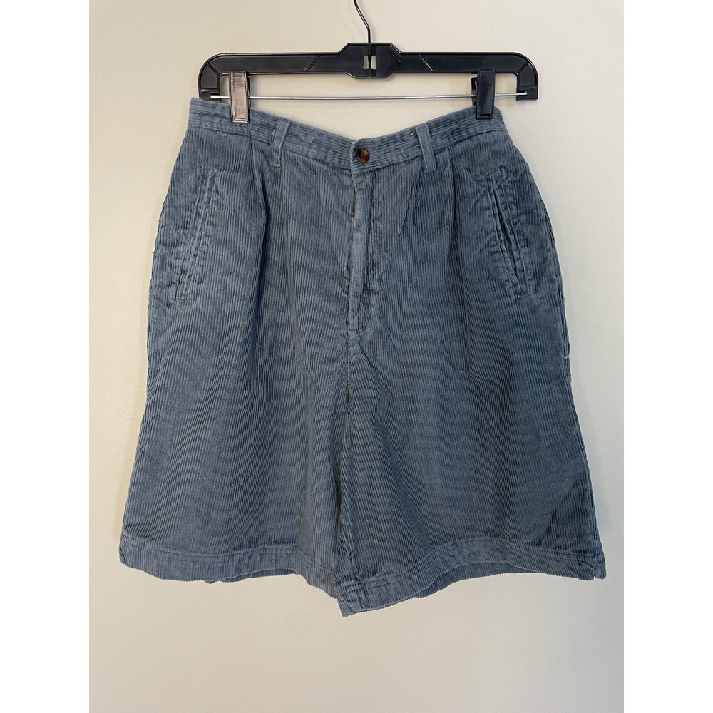VTG Jennifer Moore Corduroy Knee Length High Waisted Pleated Shorts. Size 8.